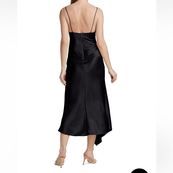 NWT Alice + Olivia Harmony Twist Asymmetric Midi Dress - Picture 4 of 11
